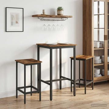 vidaXL Barkruk 2 st Oud hout 40 x 32 x 74 cm Bewerkt hout, Maison & Meubles, Tabourets de bar, Verzenden