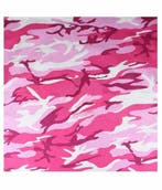 Haarband Bandana Zakdoek 55cm – Camouflage Print – Roze