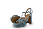 Manfield Sandalen in maat 39 Blauw, Sandalen of Muiltjes, Manfield, Gedragen, Verzenden