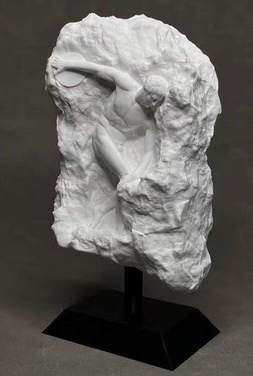 Statuette, Discobolo - 18 cm - Plâtre