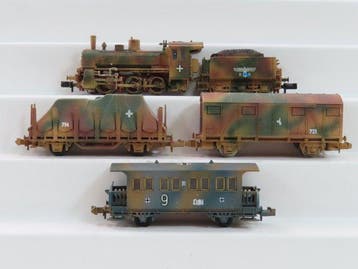 Fleischmann N - Stoomlocomotief met tender (4) - BR 53