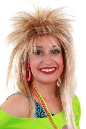 KIMU® Jaren 80 Disco Fitness Pruik Licht Blond met Gratis 2x, Kleding | Dames, Ophalen of Verzenden, Nieuw