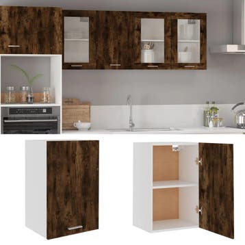 vidaXL Bovenkast Lyon 39,5x31x60 cm bewerkt hout gerookt, Verzenden