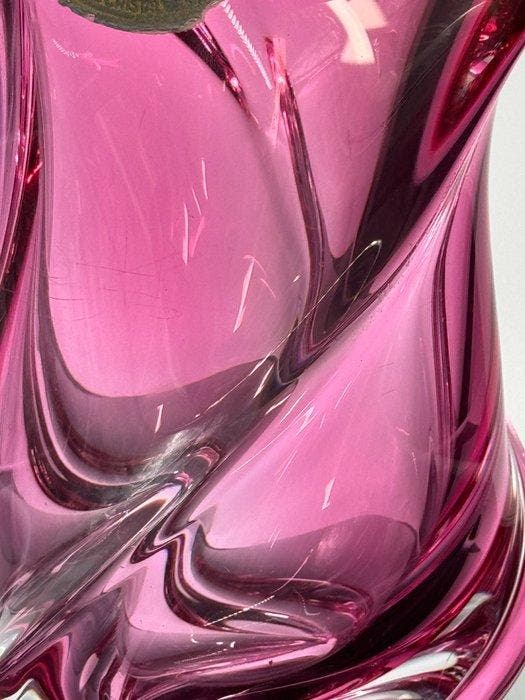 Val Saint Lambert - René Delvenne - Vase - Conque - Cristal, Antiquités & Art, Antiquités | Verre & Cristal