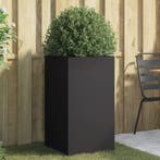 vidaXL Plantenbak 42x38x75 cm staal zwart, Verzenden, Nieuw