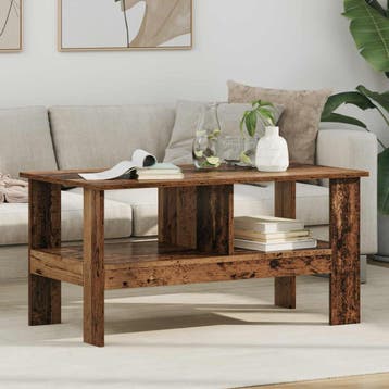 vidaXL Salontafel Oudhout 90 x 50 x 45 cm Bewerkt hout, Verzenden