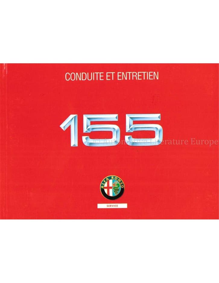 1993 ALFA ROMEO 155 INSTRUCTIEBOEKJE FRANS, Autos : Divers, Modes d'emploi & Notices d'utilisation