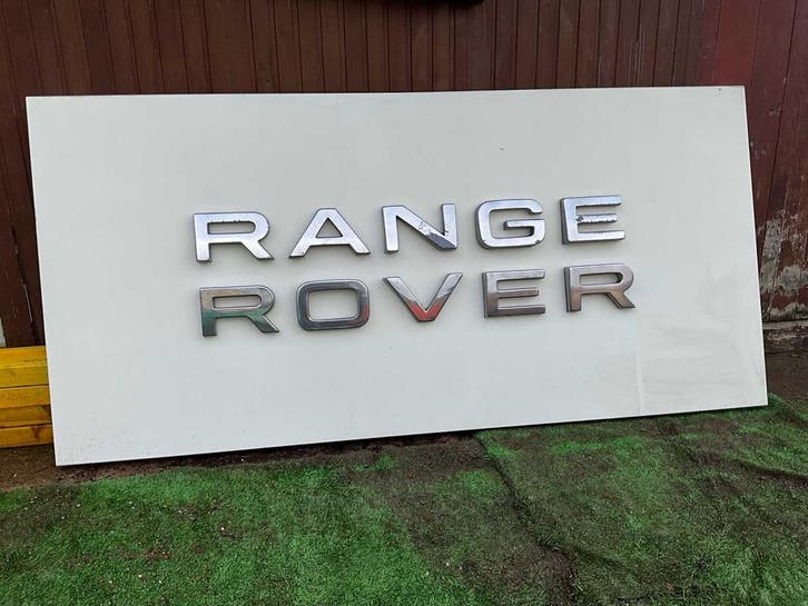 Online veiling - Reclamebord Range Rover, Autos, Rover, Enlèvement