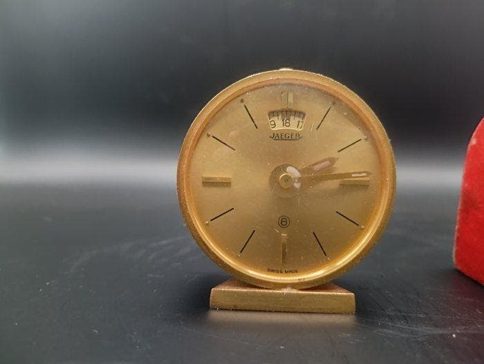 Klok - Jaeger-LeCoultre - Messing - 1940-1950 - wekker alarm, Antiek en Kunst, Antiek | Klokken