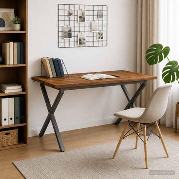 vidaXL Eettafel met levendige rand 140 x 80 x 75 cm Naturel, Verzenden