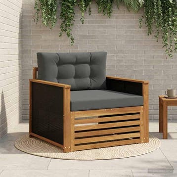 vidaXL Buiten Midden Sofa Naturel, Verzenden, Nieuw
