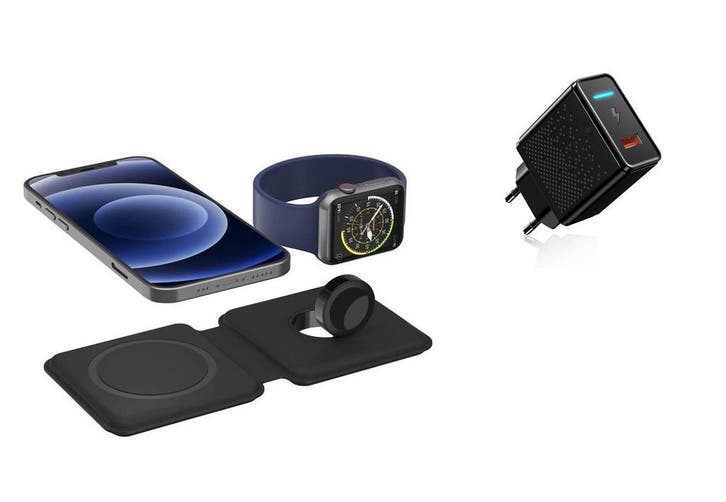 DrPhone iOM2 - 15W Opvouwbare Lader - Magnetische Draadloze, Bijoux, Sacs & Beauté, Montres connectées, Envoi