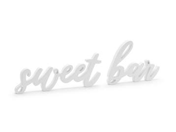 Tafeldecoratie Sweet Bar Wit 37cm, Hobby en Vrije tijd, Feestartikelen, Verzenden, Nieuw