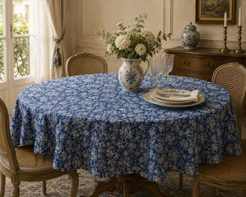 Prestigieuze tafellaken Toile de Jouy - Tafelkleed - 150 cm, Antiek en Kunst