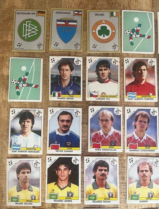 Panini World Cup Italia 90 - Including 3 Emblems/Gullit/Etc, Collections, Autocollants