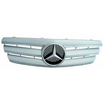 Grille Mercedes C-klasse W203 2000-2007 zilver in CL-Look, Verzenden