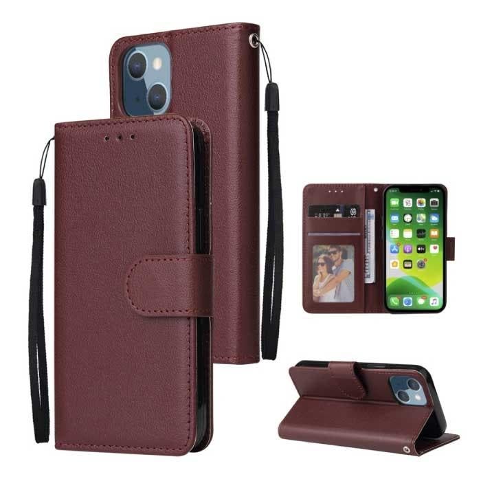 iPhone 7 Flip Case Portefeuille PU Leer - Wallet Cover, Télécoms, Téléphonie mobile | Housses, Coques & Façades | Apple iPhone