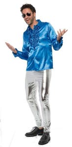 Disco Broek Zilver, Kleding | Heren, Carnavalskleding en Feestkleding, Verzenden, Nieuw