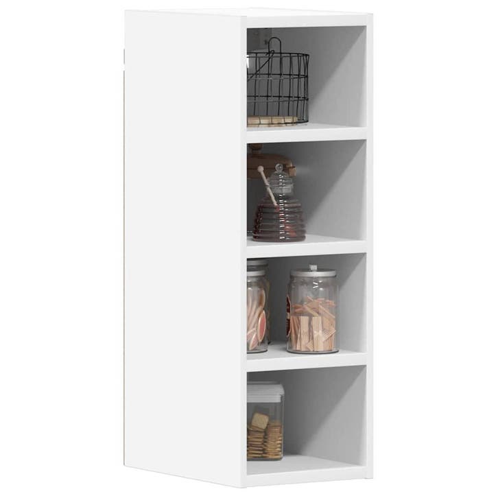 vidaXL Bovenkast Riga 20x29,5x60 cm bewerkt hout wit, Huis en Inrichting, Kasten | Overige, Nieuw, Verzenden