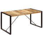 vidaXL Eettafel 160x80x75 cm massief mangohout, Verzenden, Nieuw