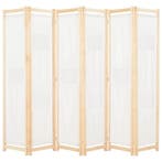 vidaXL Kamerscherm met 6 panelen 240x170x4 cm stof crème, Maison & Meubles, Accessoires pour la Maison | Autre, Verzenden