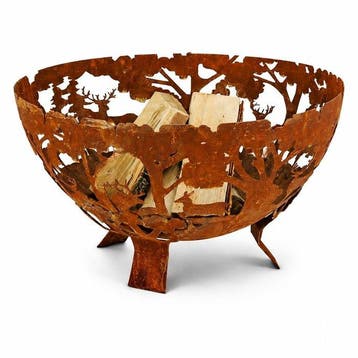 Kachel - Forest Wildlife Design - Cortenstaal - Handmade