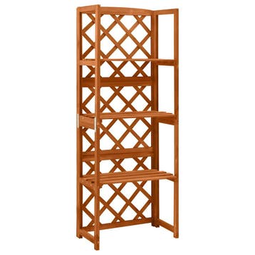 vidaXL Latwerk met schappen 55x30x140 cm massief vurenhout, Tuin en Terras, Verzenden, Nieuw