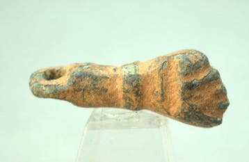 Ancient Roman Bronze Mano fica (fig hand) protective amulet