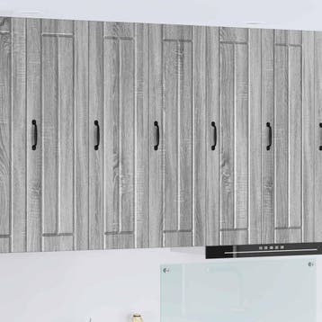 vidaXL Wandkast LUCCA Grijs Sonoma 30 x 31 x 100 cm Bewerkt, Verzenden, Nieuw