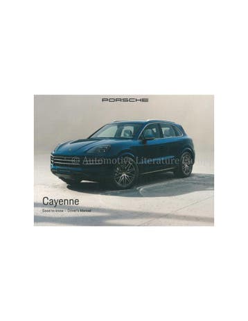 2026 PORSCHE CAYENNE INSTRUCTIEBOEKJE ENGELS