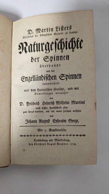 Martin Lister und Joseph Toaldo. - Zwei deutsche