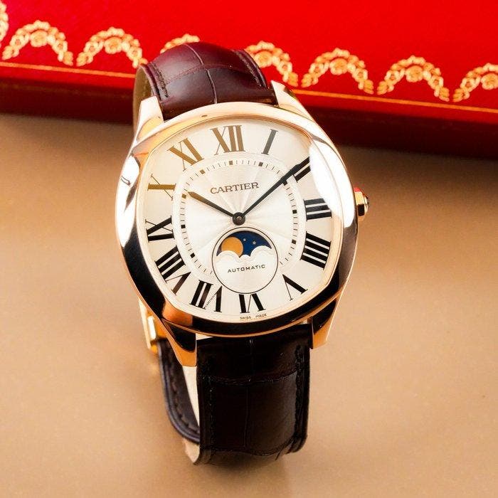 Cartier - Drive de Cartier 18k Rose Gold Moonphase -, Bijoux, Sacs & Beauté, Montres | Hommes