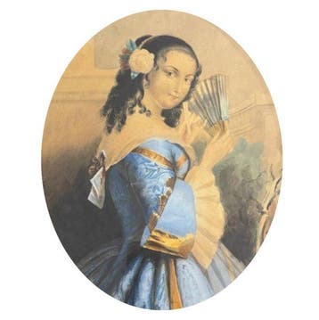 Franse school (XIX) - Ritratto di una giovane donna con