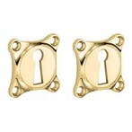 Set van twee sleutelplaatjes Bonton messing ongelakt, Nieuw, Overige materialen