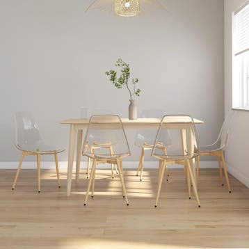 vidaXL Eetkamerstoelen 6 st PET transparant, Huis en Inrichting, Verzenden, Nieuw