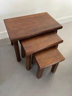 Tables gigognes - Chêne - Trois tables dappoint, Antiquités & Art