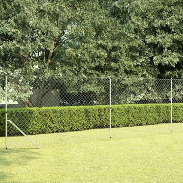 vidaXL Gaashek met palen 15x1,5 m gegalvaniseerd staal, Verzenden, Nieuw
