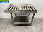 RVS Afvoertafel / rollenbaan tbv doorschuifvaatwasser 110,5, Ophalen of Verzenden