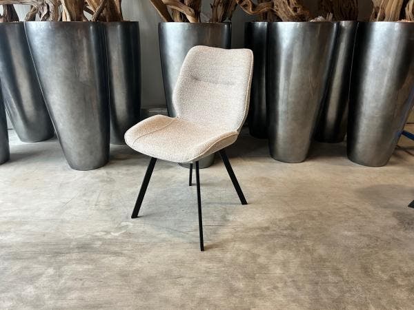 Veiling - Stoel Mason (set van 6) Stof - Boucle - Creme - Na, Maison & Meubles, Chaises