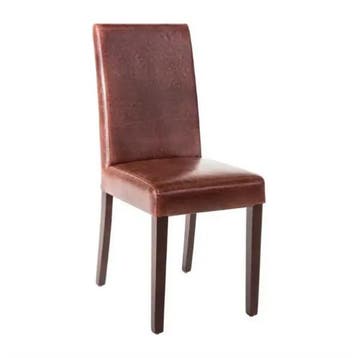 Stoelen | Kunstleer/Hout | Antique Dark Brown | Houtlook, Verzenden, Nieuw in verpakking