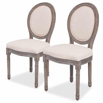 Eetkamerstoelen cremekleurig | Tweede kansje | OP = OP, Gebruikt, Twee, Overige kleuren, Verzenden