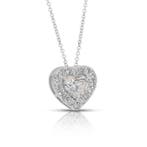Ketting met hanger - 18 karaat Witgoud - 1.47ct. tw. Diamant