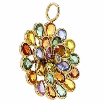 Hanger - 18 karaat Geel goud - 3.11ct. tw. Diamant