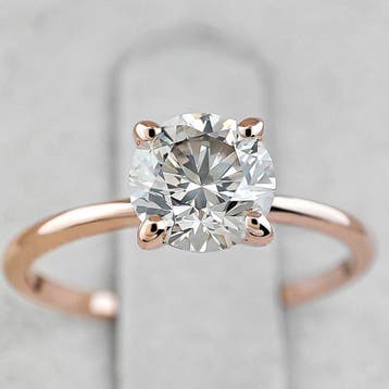 Ring - 14 karaat Roségoud, I/VS2 - 1.01ct. tw. Diamant