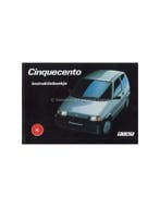 1994 FIAT CINQUECENTO INSTRUCTIEBOEKJE NEDERLANDS, Ophalen of Verzenden
