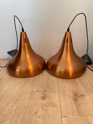 Hangende plafondlamp - Aluminium - Twee hanglampen, Antiek en Kunst