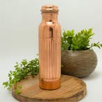 Puur koperen waterfles dot lining ± 950 ml, Ophalen of Verzenden