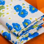 BA200 - Stof Papaveri Blu e Margherite – Country Chic -