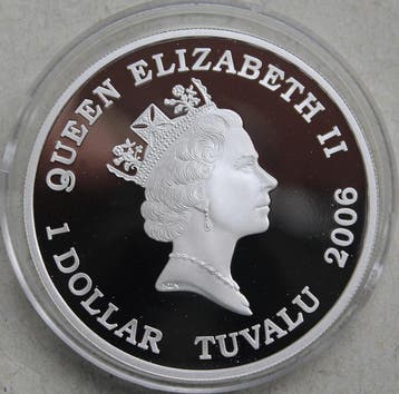 Tuvalu. 2006 - Mercedes 300 SL - Colorized - 1 oz (Zonder