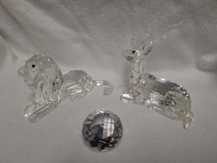 Swarovski - Beeldje - Swarovski Kristall Löwe, Antilope, Antiek en Kunst, Curiosa en Brocante